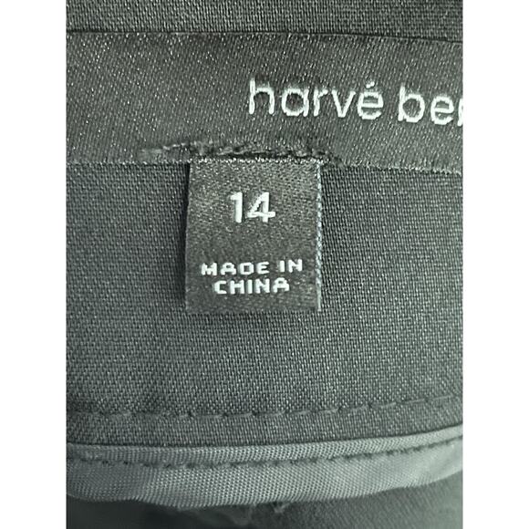 Harve Benard Pants Womens 14 Black Stretch Dress Trousers Straight Leg Office - Picture 10 of 12